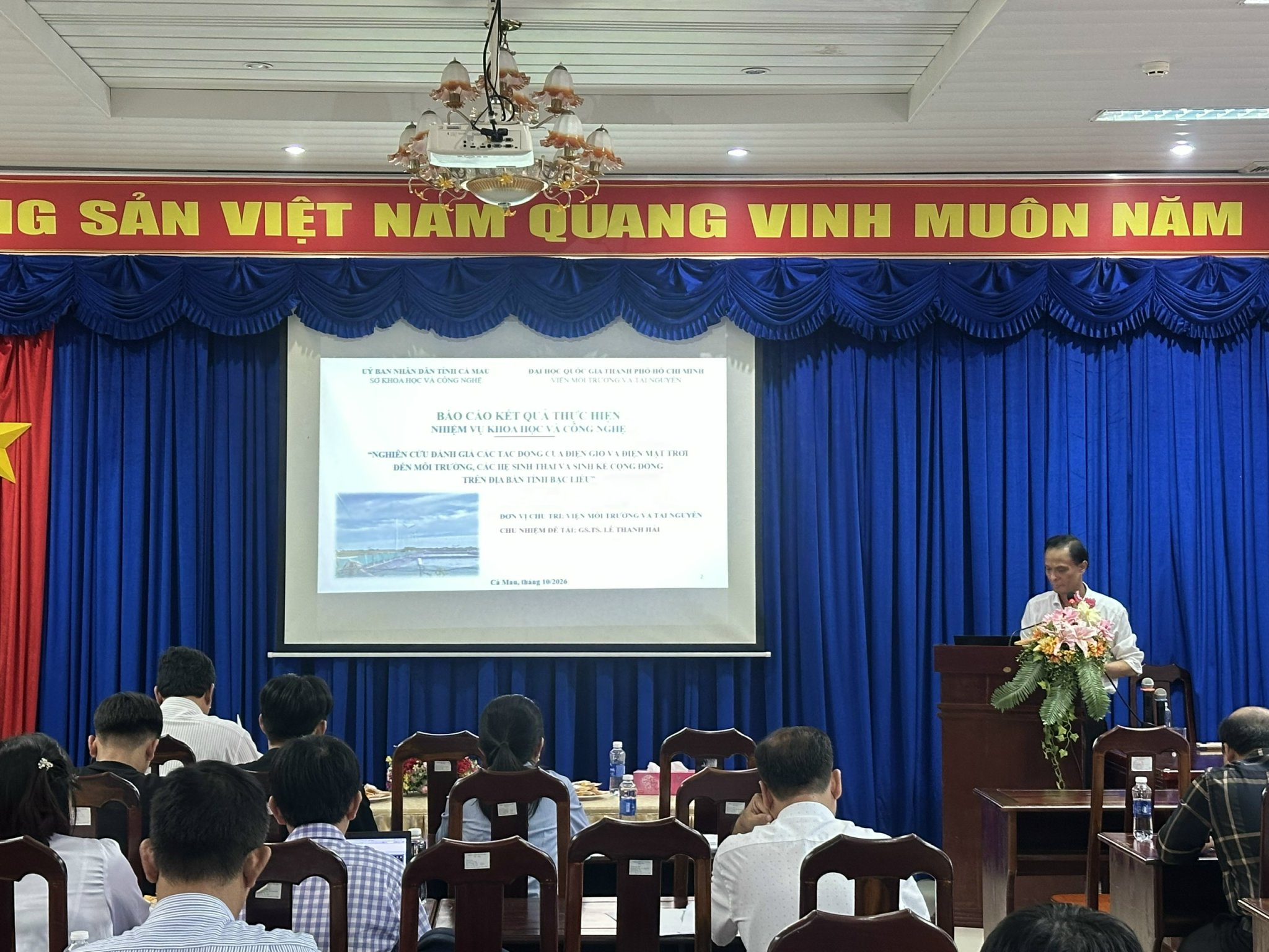 Nghiên cứu đánh giá các tác động của điện gió và điện mặt trời đến môi trường, các hệ sinh thái và sinh kế cộng đồng trên địa bàn tỉnh Bạc Liêu