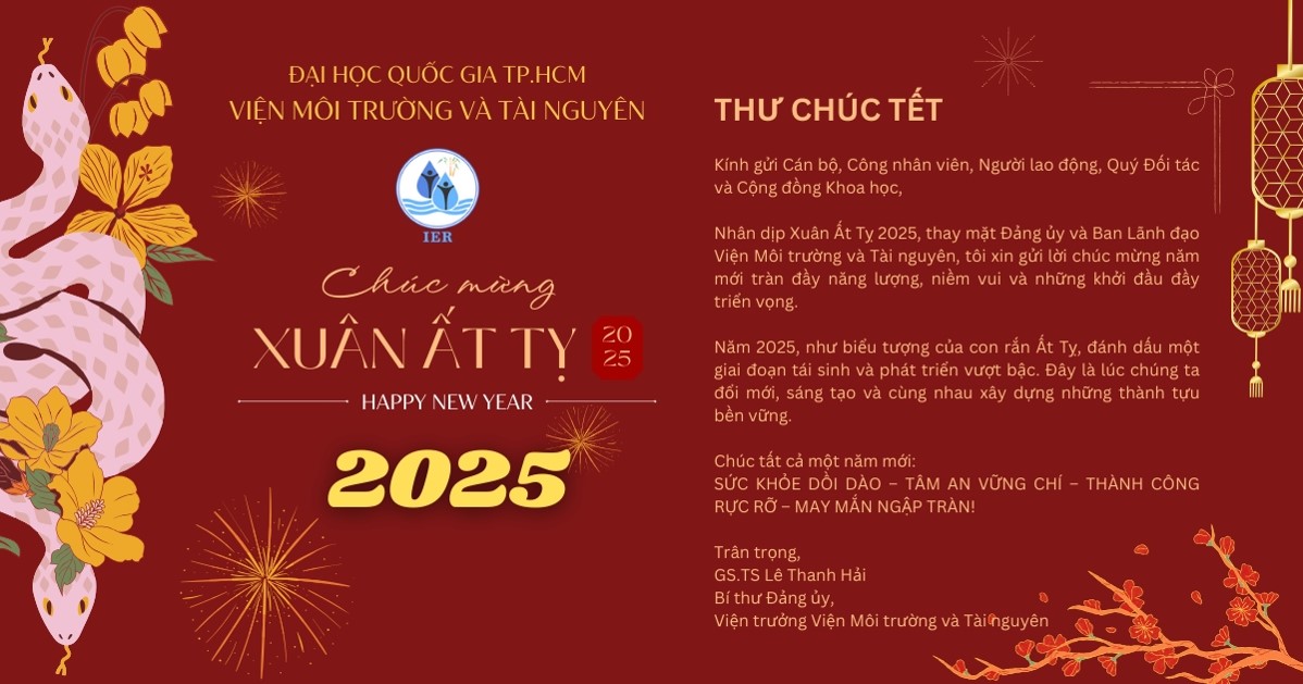 Viện Môi trường và Tài nguyên chúc mừng năm mới 2024 - Xuân Ất Tỵ